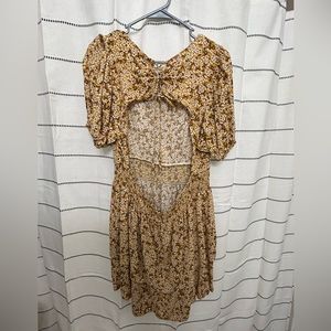 Yellow Backless Dress